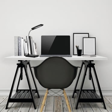 Globe Electric LED Integrated Metal Desk Lamp, Chrome Gooseneck, 5 Watts, 260 Lumens