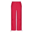 thumbnail image 4 of Hot Pink Pants for Mens Fall Summer Wild Cargo Track Gym Brunch Jogger Ruched Ripped Paperbag Straight Leg Elastic Waist Distressed Basic Long Leg Pants Mens 2025 S, 4 of 9