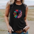 thumbnail image 1 of EQWLJWE Débardeurs Sans Manches pour Femmes Débardeurs d'Été pour Femmes Femmes Col Rond Imprimé Décontracté Ample Hauts Chandail Sans Manches T-shirt, 1 of 6