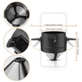thumbnail image 3 of Coffee Filter Foldable Reusable Handled Stainless Steel Stainless Steel Net Dripper Net Dripper Indoor Outdoor House Camping Picnic Drip with Cleaning Brush, 3 of 9
