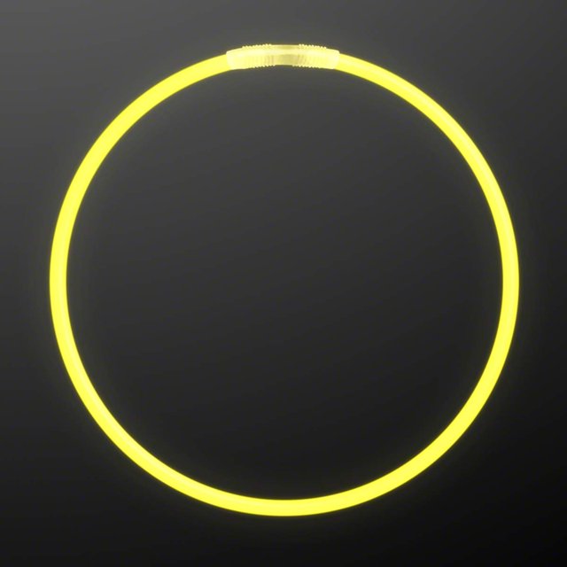 FlashingBlinkyLights 50 22" Premium Glow Stick Necklaces in Yellow
