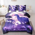 thumbnail image 1 of YST 7Pcs Cartoon Dinosaur Comforter Sets Twin Size, Jungle Theme Bed in a Bag, Polyester Bedding Set, 1 of 5