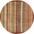 thumbnail image 1 of Ahgly Company Indoor Round Abstract Metallic Gold Abstract Area Rugs, 7' Round, 1 of 6
