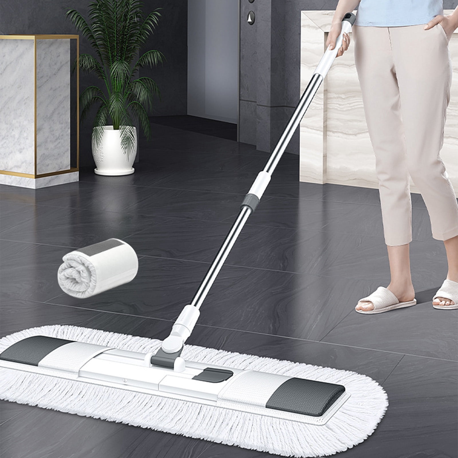 Dvkptbk Floor Cleaning Mop-Durable Wall Washing Mop with Mop 1Pcs Pads-Easy to Clean Laminate Floor Mops for Laminate Floor-Wall-- Hardwood and Ceramic Tile Large Mop Mopping Cleaning Supplies