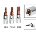 thumbnail image 2 of FD Embouts de Tournevis à Fente 1/4 Pouce Tête de Douille Outils à Main FD5.5, 2 of 7