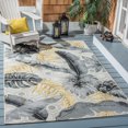 thumbnail image 4 of SAFAVIEH Barbados Tropical Leaves Outdoor Area Rug, 4 of 6