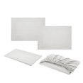 thumbnail image 3 of YYAO Full Size Luxurious Striped Sheet Set for Home Hotel, 4 Piece, White, 3 of 5