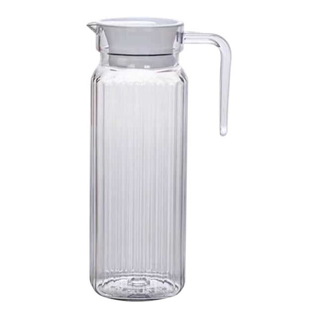 Tumotour Cold Water Kettle Plastic Striped Transparent Cool Tea Kettle Restaurant Hot And Cold Milk