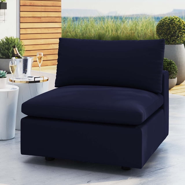 Modway Commix Sunbrella Fauteuil Berçant pour Patio Extérieur, Bleu Marine