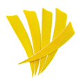 thumbnail image 2 of fastboy 12 Pieces 4 Inch Archery Arrow Feathers Fletchings Vanes Yellow, 2 of 9