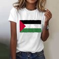 thumbnail image 4 of adviicd Hauts pour Femmes T-Shirt à Manches Courtes à Col Rond pour Femme 2024 Été Basique Décontracté à Blocs de Couleur T-Shirt Haut Blanc, TG, 4 of 5