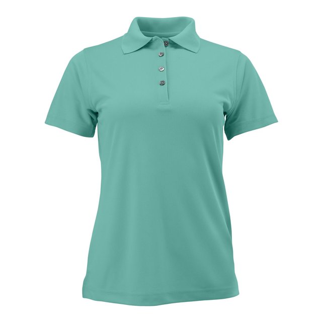 Paragon Polo en Maille Mini de Performance Saratoga pour Femmes, G, Vert Mer-1