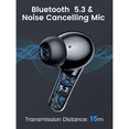 thumbnail image 4 of VEAT00L P91 Écouteurs Sans Fil, Écouteurs Bluetooth V5.4 Stéréo avec Micros à Réduction de Bruit, Lecture 60 H avec Double Affichage LED, Écouteurs Intra-Auriculaires, 4 of 8