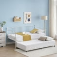 thumbnail image 2 of EDTara Steel Slat Support Metal Daybed, Elegant Arched Headboard Design, Easy Assembly for Guest Room, 2 of 7