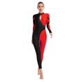 thumbnail image 1 of Oyolan Justaucorps de Gymnastique pour Femmes, Strass, Combinaison Intégrale, Costume de Danse Ballet une Pièce, Rouge, P, 1 of 7