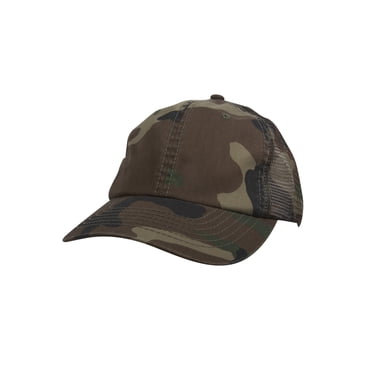 Casquette Camionneur en Maille Camouflage Délavée aux Enzymes - Camo
