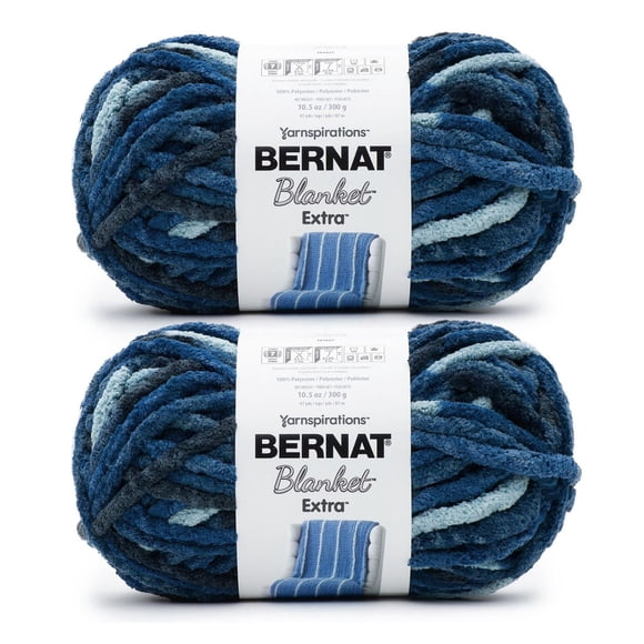 Bernat® Blanket Extra™ Yarn (2 Pack), Polyester #7 Jumbo, 10.5oz/300g, 97 Yards