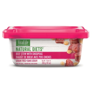 VitaLife Natural Diets Dog Food Beef Stew with Chickpeas
