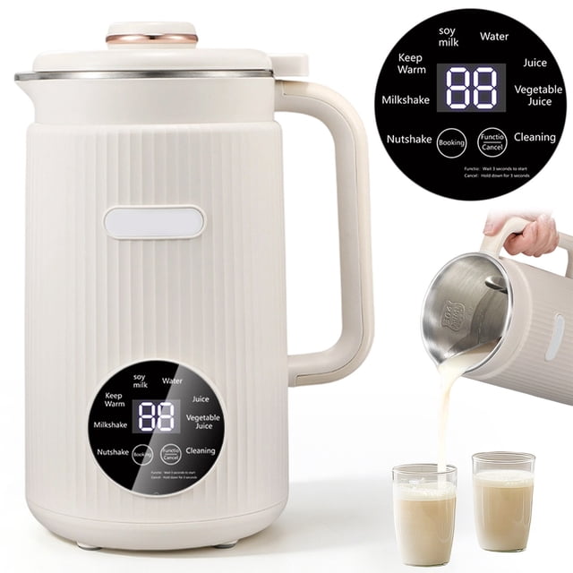 Tyidzon Nut Milk Maker Nut Milk Maker With A 12-hour Timer Keep-warm Function And One-button Cleaning Can Make Milk Oat Milk Soy Milk Juices Suitable For Families
