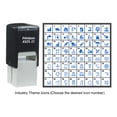 thumbnail image 2 of Printtoo Personalized Industry Theme Icons Rubber Stamp Self Inking Stamper 24 mm-Red, 2 of 7