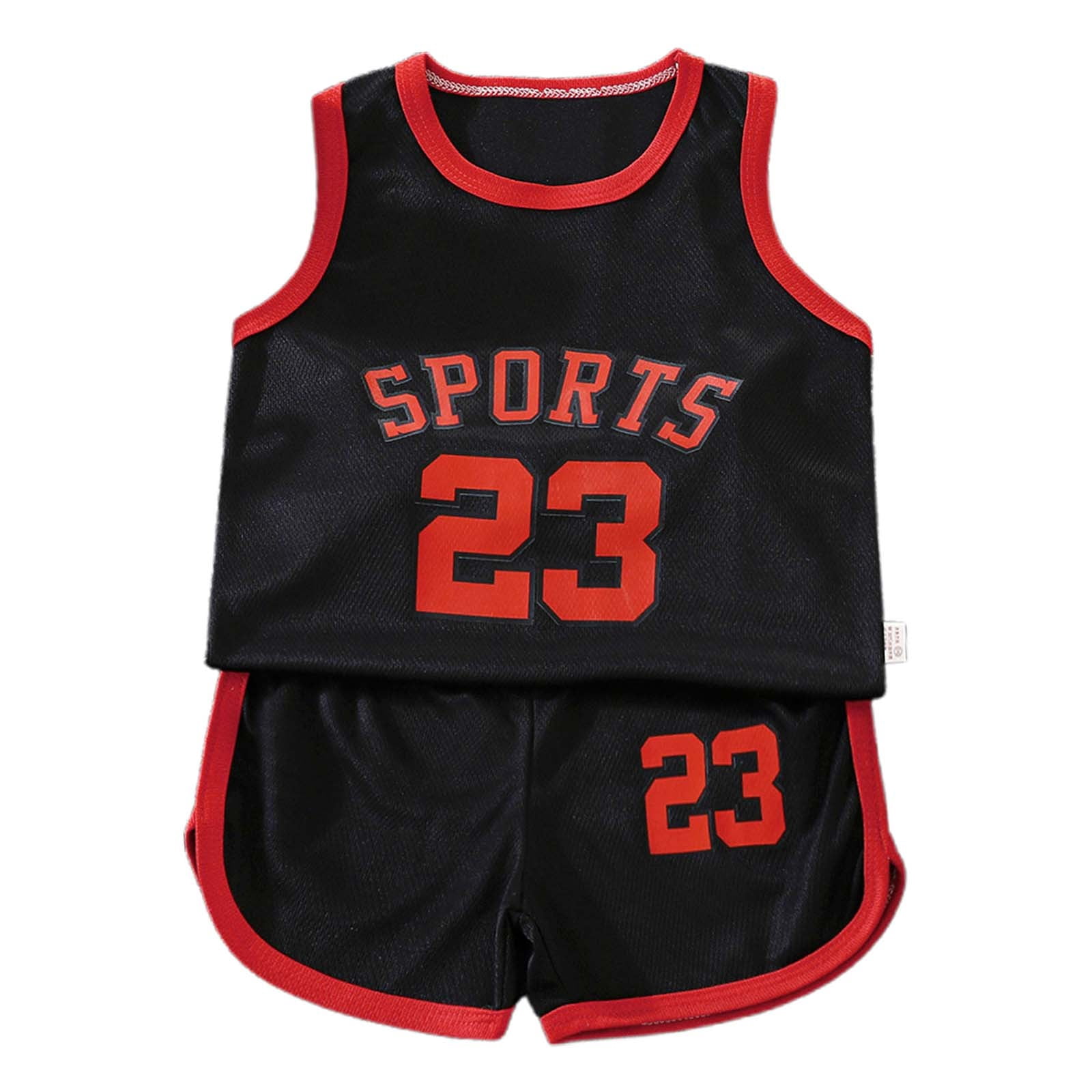 Hiiyo Little Boys Quick Drying Sports Tank Top & Shorts Set Athletic Outfits, Sizes 5-6Y