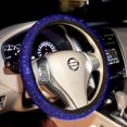 thumbnail image 1 of Bling Steering Wheel Cover Blue for Men Car, 15 Inch Universal with Blue Crystal Rhinestone Diamond Cool Bling Accessories Anti-Slip Wheel Protector Black, 1 of 1