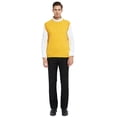 thumbnail image 4 of TOPTIE Men's 100% Cotton Knit Sweater Vest, Crew Neck Solid Color, 4 of 9
