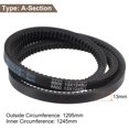 thumbnail image 2 of Unique Bargains 1295mm Outside Circumference 13mm Width 10mm Height Cogged V-Belt, Wedge Belt, 2 of 5
