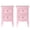 Pink-2, variant on Ktaxon 2pc Nightstand End Table with 2 Drawer Bedside Table,Wood Accent Table, White
