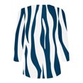 thumbnail image 5 of YUGYXL T-Shirts à Manches 3/4 pour Femmes, Tunique Décontractée à Imprimé Floral, Chandails Douillets, Col Rond pour Dames, Vêtements Légers, Mode, Volants, T-Shirts Confortables, Hauts de Vacances, 5 of 5