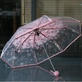 thumbnail image 1 of Fiogavroetic Parapluie Transparent Clair Parapluie Rose, 1 of 5