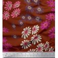 thumbnail image 1 of Soimoi polyester Crepe Fabric Artistic Flower Decor Fabric Printed Yard 42 Inch Wide, 1 of 3