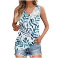 thumbnail image 2 of Débardeur Imprimé Sans Manches à Col en V pour Femme, Blouse Décontractée et Tendance, 2 of 5