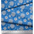 thumbnail image 2 of Soimoi Moss Georgette Fabric Artistic Floral Printed Fabric 1 Yard 42 Inch Wide, 2 of 3