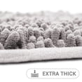 thumbnail image 2 of Hitime Soft Chenille Bath Rug Mat 16x24 Quick Dry Machine Washable Bathroom Runner - Ultra Absorbent Non-Slip Backing - Light Grey, 2 of 10