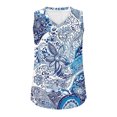 thumbnail image 5 of Débardeur Imprimé Sans Manches à Col en V pour Femme, Blouse Décontractée et Tendance, 5 of 5