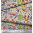 thumbnail image 3 of Soimoi Velvet Fabric Gift Box,Snowman & Tree Christmas Printed Fabric 1 Yard 58 Inch Wide, 3 of 3