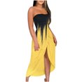thumbnail image 1 of Pompotops Combishort Décontracté Boho Imprimé pour Femmes Combinaison Longue Sans Bretelles Sans Manches, 1 of 5