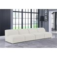 thumbnail image 4 of Meridian Furniture Miramar Crème Durable Lin Texturé Sofa Modulaire, 4 of 9