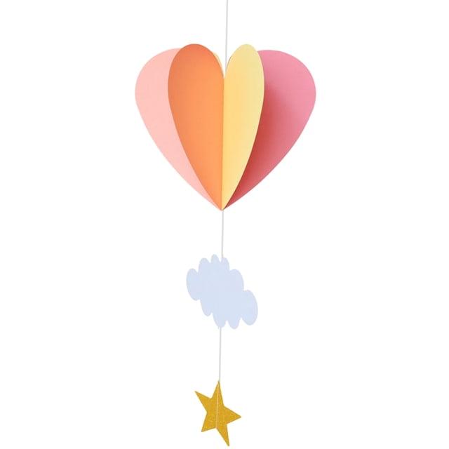 fastboy Hot air balloon paper string flower flag+55cm 21 inch