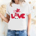 thumbnail image 1 of Pisexur T-shirt de la Saint-Valentin Haut T-shirt de la Saint-Valentin pour Femme Amour Imprimé T-shirt à Manches Courtes Haut à Manches Courtes Col Rond Haut/chemise, 1 of 5