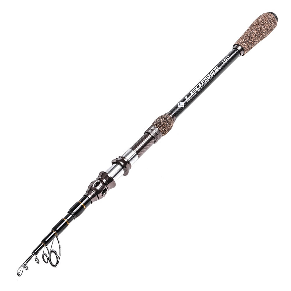 1.8m / 2.1m / 2.4m / 2.7m Telescopic Carbon Fishing Rod Ultralight Travel Sea Fishing Rod Pole with Cork Handle