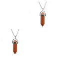 thumbnail image 4 of QualitChoice Hexagon Column Charm Exquisite Women Men Making Findings Handmade Anniversary Hanging Pendants Colorful Crystal Red Sand Color 2Set, 4 of 6