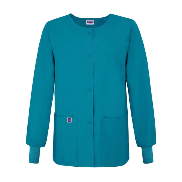Sivvan Veste d'Uniforme à Boutons-Pression à Encolure Ronde pour Femmes,