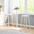 thumbnail image 4 of Gymax Table de Bar Ronde avec Hauteur Réglable et Base en Métal Style Moderne pour Salon, 4 of 8