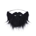 thumbnail image 2 of Fortune Men False Goatee Beard Moustache black Fancy Dress Stick On Facial Hair, 2 of 6