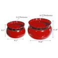 thumbnail image 3 of Red Metal Santa Belt Planter (Set Of 2), 3 of 3