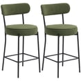 thumbnail image 1 of HOMCOM Modern Bar Stools Set of 2 27" Counter Height Barstools, Green, 1 of 10