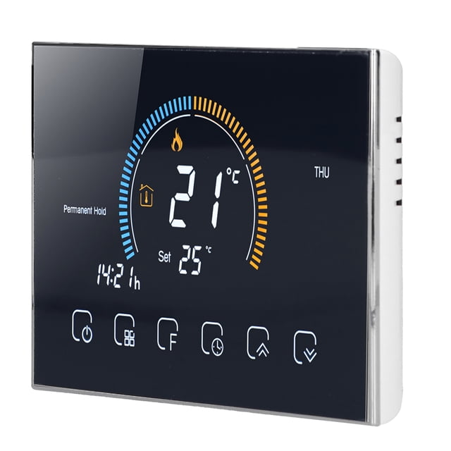 Thermostat Programmable, Rétroéclairage Thermostat Intelligent avec Écran Tactile Couleur pour le Bureau pour la Maison
