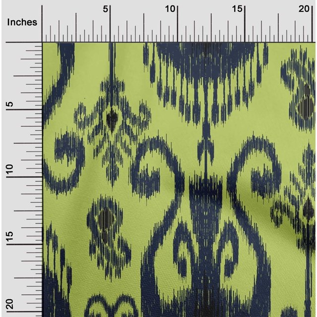 oneOone Silk Tabby Fabric Ethnic Ikat Print Fabric BTY 42 Inch Wide